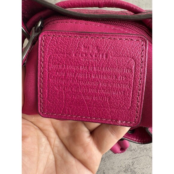 COACH Leather DrawstringBucket Mickie Satchel ShoulderCrossbody Bag 35363 Pink - Picture 10 of 10